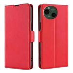 For Sharp Aquos R9 Ultra-thin Voltage Side Buckle Horizontal Flip Leather Phone Case(Red)