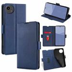 For Sharp Aqous wish5 Ultra-thin Voltage Side Buckle Horizontal Flip Leather Phone Case(Blue)