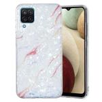 For Samsung Galaxy A12 5G IMD Shell Pattern TPU Phone Case(White Marble)