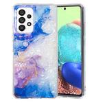 For Samsung Galaxy A32 4G IMD Shell Pattern TPU Phone Case(Sky Blue Purple Marble)