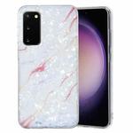 For Samsung Galaxy S20 FE IMD Shell Pattern TPU Phone Case(White Marble)