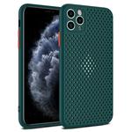 For iPhone 11 Pro All-inclusive Shockproof Breathable TPU Protective Case(Dark Green)