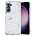 For Samsung Galaxy S21 5G IMD Shell Pattern TPU Phone Case(White Marble)