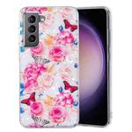 For Samsung Galaxy S21+ 5G IMD Shell Pattern TPU Phone Case(Butterfly Flower)