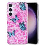 For Samsung Galaxy S23+ 5G IMD Shell Pattern TPU Phone Case(Colorful Butterfly)