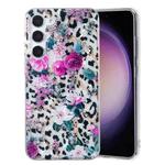 For Samsung Galaxy S23+ 5G IMD Shell Pattern TPU Phone Case(Leopard Flower)
