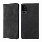 For TCL 40 XE 5G / 40X 5G T601D Skin Feel Magnetic Leather Phone Case(Black)