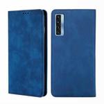 For TCL 20s / 20 5G / 20L / 20L+ Skin Feel Magnetic Leather Phone Case(Blue)