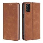 For TCL 50 5G Skin Feel Magnetic Leather Phone Case(Light Brown)