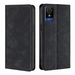 For TCL 501 4G Skin Feel Magnetic Leather Phone Case(Black)