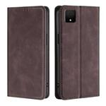 For TCL 502 Skin Feel Magnetic Leather Phone Case(Dark Brown)