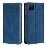 For TCL 502 Skin Feel Magnetic Leather Phone Case(Blue)