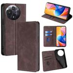 For TCL 60R 5G Skin Feel Magnetic Leather Phone Case(Dark Brown)