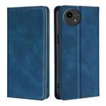 For Sharp Aquos Wish4 Skin Feel Magnetic Leather Phone Case(Blue)