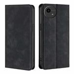 For Sharp Aquos Wish4 Skin Feel Magnetic Leather Phone Case(Black)