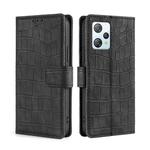 For Blackview A53 / A53 Pro Skin Feel Crocodile Magnetic Clasp Leather Phone Case(Black)