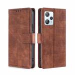 For Blackview A53 / A53 Pro Skin Feel Crocodile Magnetic Clasp Leather Phone Case(Brown)