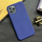For iPhone 11 Pro Shockproof Frosted TPU Protective Case(Dark Blue)