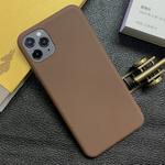 For iPhone 11 Pro Max Shockproof Frosted TPU Protective Case(Brown)