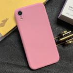 For iPhone XR Shockproof Frosted TPU Protective Case(Pink)