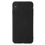 For iPhone XS Shockproof Frosted TPU Protective Case(Black)
