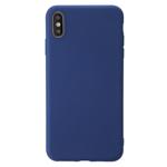 For iPhone XS Shockproof Frosted TPU Protective Case(Dark Blue)