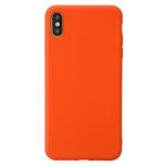 For iPhone XS Max Shockproof Frosted TPU Protective Case(Orange)