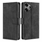 For Tecno Pova 6 Pro 5G Skin Feel Crocodile Magnetic Clasp Leather Phone Case(Black)