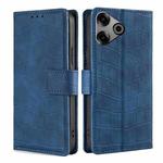 For Tecno Pova 6 Pro 5G Skin Feel Crocodile Magnetic Clasp Leather Phone Case(Blue)