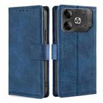 For Tecno Pova 6 5G Skin Feel Crocodile Magnetic Clasp Leather Phone Case(Blue)