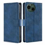 For Sharp Aquos R9 Skin Feel Crocodile Magnetic Clasp Leather Phone Case(Blue)