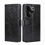 For Tecno Camon 20 Premier 5G Geometric Stitching Leather Phone Case(Black)