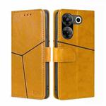 For Tecno Camon 20 Pro 5G Geometric Stitching Leather Phone Case(Yellow)