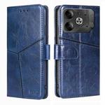 For Tecno Pova 6 5G Geometric Stitching Leather Phone Case(Blue)