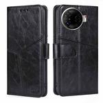 For Tecno Camon 30 Pro 5G Geometric Stitching Leather Phone Case(Black)