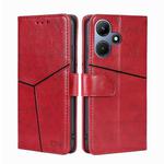 For Infinix Hot 30i 4G Geometric Stitching Leather Phone Case(Red)