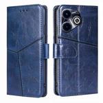 For Infinix Hot 40i Geometric Stitching Leather Phone Case(Blue)