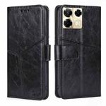 For Infinix Note 40 Pro 5G Geometric Stitching Leather Phone Case(Black)