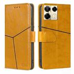 For Infinix Note 40 Pro 5G Geometric Stitching Leather Phone Case(Yellow)