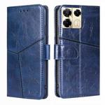 For Infinix Note 40 Pro 5G Geometric Stitching Leather Phone Case(Blue)