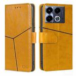 For Infinix Note 40 4G Geometric Stitching Leather Phone Case(Yellow)