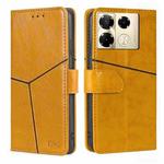 For Infinix Note 40 Pro 4G Geometric Stitching Leather Phone Case(Yellow)