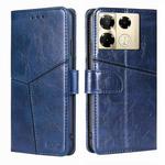 For Infinix Note 40 Pro 4G Geometric Stitching Leather Phone Case(Blue)