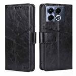 For Infinix Note 40 5G Geometric Stitching Leather Phone Case(Black)