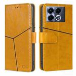 For Infinix Note 40 5G Geometric Stitching Leather Phone Case(Yellow)