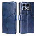 For Infinix Note 40 5G Geometric Stitching Leather Phone Case(Blue)