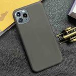 For iPhone 11 Pro Shockproof Frosted TPU Transparent Protective Case(Black)