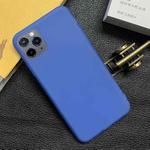 For iPhone 11 Pro Max Shockproof Frosted TPU Transparent Protective Case(Blue)