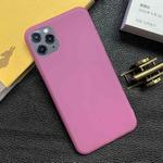 For iPhone 11 Pro Max Shockproof Frosted TPU Transparent Protective Case(Pink)