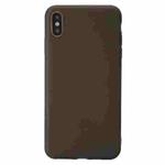 For iPhone XS Shockproof Frosted TPU Transparent Protective Case(Black)